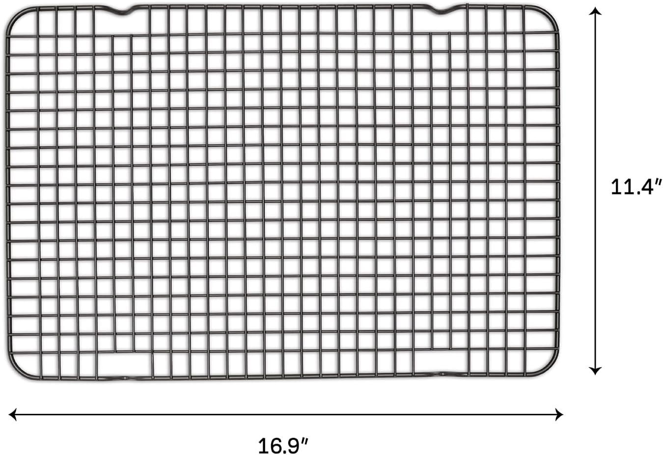 Great Jones Big Chill Wire Cooling Rack (Pepper) – 16.9" × 11.4" Heavy-Weight Aluminized Steel,Nonstick Baking Rack – Oven Safe 450 °F, Bacon & Cookie Cooling Rack – Fits Half Sheet Pans