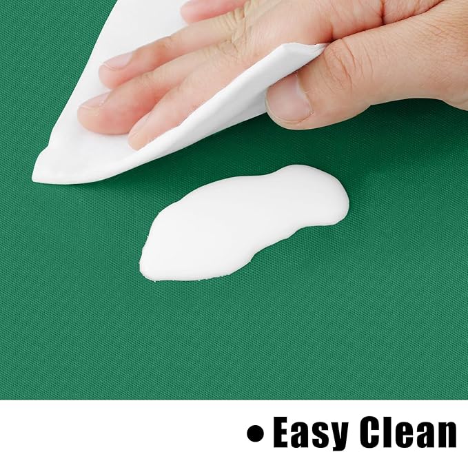 homing Round Vinyl Tablecloth, Waterproof Spillproof Plastic Flannel Backed Table Cloth, Wipe Clean Table Cover for Dining, Buffet Parties and Camping (Emerald Green, 60")