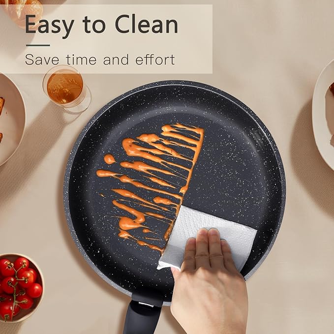 GiPP Ceramic Non Stick Pots and Pans Set,Nonstick Detachable Handle Cookware Sets,Healthy Non Toxic PFAS PFOA & PTFE Free, Dishwasher ＆Oven Safe, Induction Kitchen Pot and Pan, 8 Piece Grey