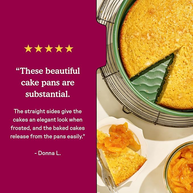 Great Jones Patty Cake (Raspberry)| Nonstick 9-Inch Round Cake Pan | Heavy-Duty Aluminized Steel | Easy Release Coating | Oven-Safe Up to 450°F | Even Heat Distribution | Dishwasher-Friendly