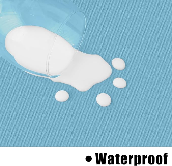 homing Rectangle Vinyl Tablecloth, Waterproof Spillproof Plastic Flannel Backed Table Cloth, Wipe Clean Table Cover for Dining, Buffet Parties and Camping (Aquamarine, 52" x 70")