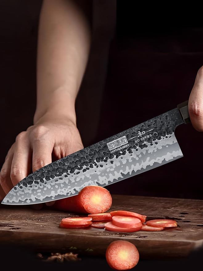 HOSHANHO 8 Inch Japanese Gyuto Chef Knife, 9 Layers 10Cr15CoMoV High Carbon Steel Kitchen Knife, Professional Hand Forged Cooking Knife with Ergonomic Rosewood Handle