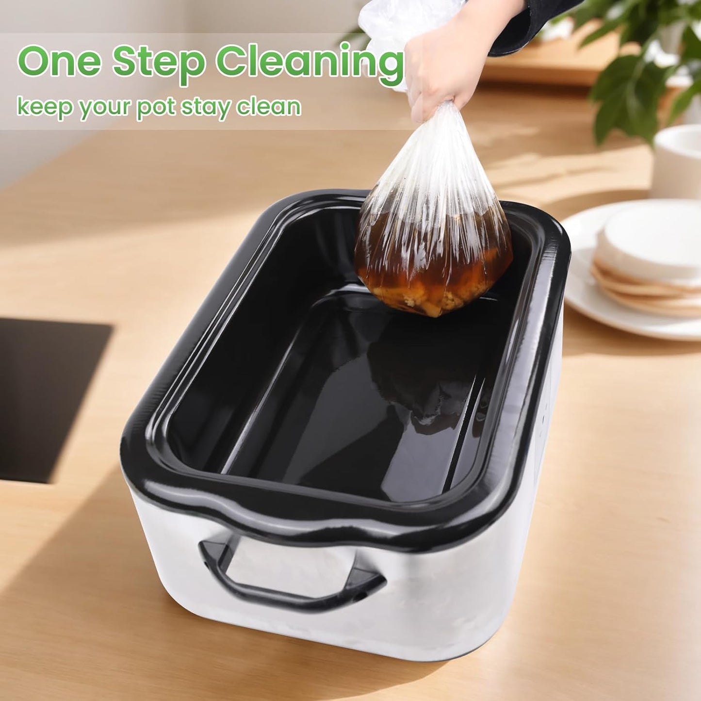 CAREGY Electric Roaster Liners 34 x 18 Inch 15 Counts Disposable Roaster Liners Fits 16, 18, 22 Quarts Roasters, Roasting Oven Liners Cooking Bags for Immediate Cleanup