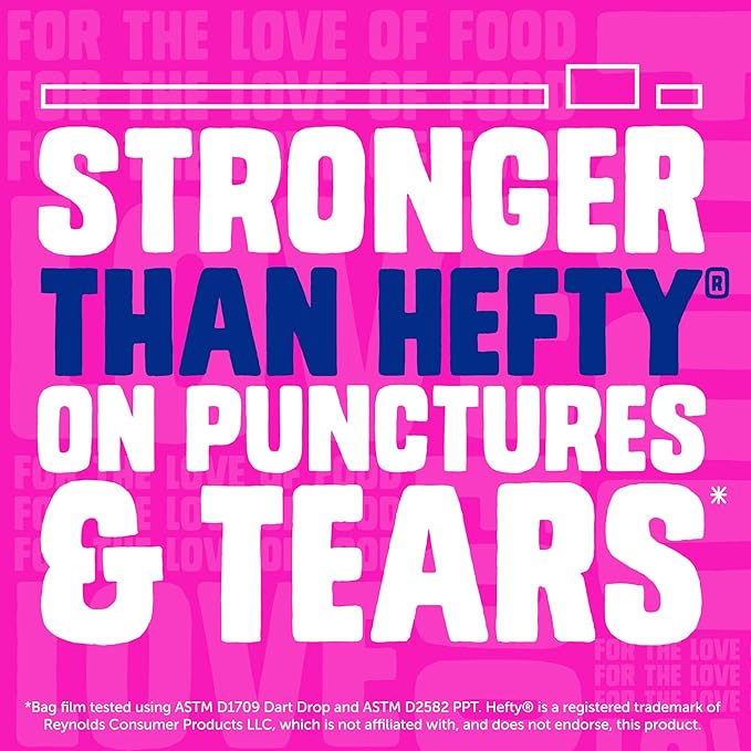 Ziploc Gallon Food Storage Slider Bags, Power Shield Technology for More Durability, 104 Bags Total