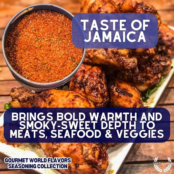 Gourmet World Flavors Seasoning Collection | Non GMO Verified | 6 Magnetic Tins | Spice Blends | Crafted in Small Batches by Gustus Vitae | #68