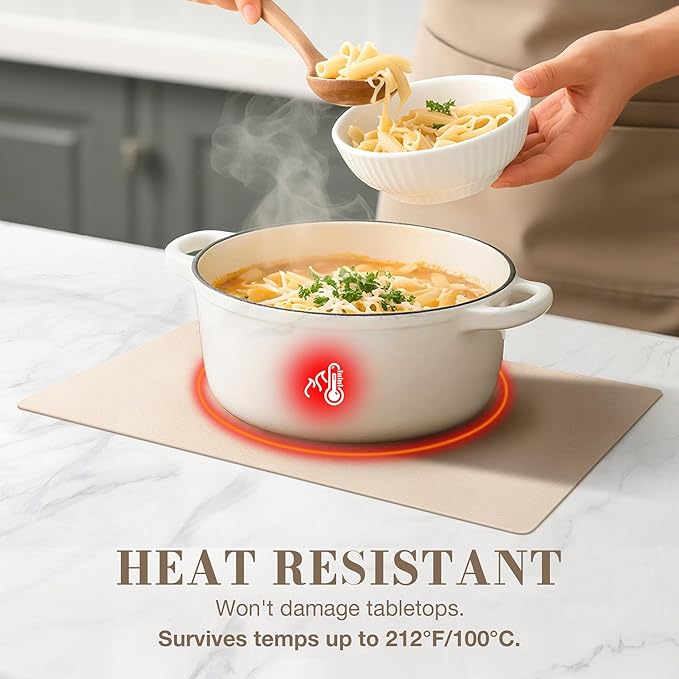 Roxifina Faux Leather Placemats Set of 8 - Vinyl Placemats Wipeable Waterproof Oil-Proof PU Place Mats Heat Resistant Reversible Table Mats for Dining, Kitchen, Outdoor, 12 x 17 Inch (Beige)