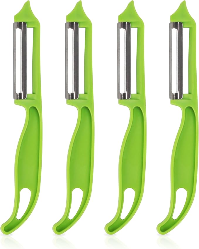 Vegetable Peeler and Grater Set, Multi-Purpose Kitchen Tools, White (Green)