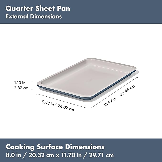 OXO Good Grips Non-Stick Pro Ceramic Coated Metal Bakeware 3-Piece Sheet Pan Set – Storm Blue