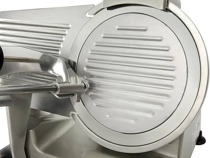 10" Premium Chromium-plated Steel Blade Electric Deli Meat Cheese Food Slicer Commercial and for Home use 240W BESWOOD250