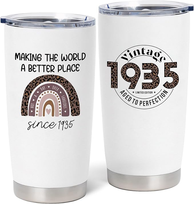 90th Birthday Gifts for Women, 1935 Birthday Gifts, 90 Years Old Birthday Gifts, Best 90th Ever Birthday Gifts, Birthday Gifts for Her Turning 90, Funny 90th Birthday Gifts Ideas 20 oz Tumbler