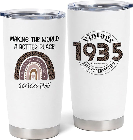 90th Birthday Gifts for Women, 1935 Birthday Gifts, 90 Years Old Birthday Gifts, Best 90th Ever Birthday Gifts, Birthday Gifts for Her Turning 90, Funny 90th Birthday Gifts Ideas 20 oz Tumbler