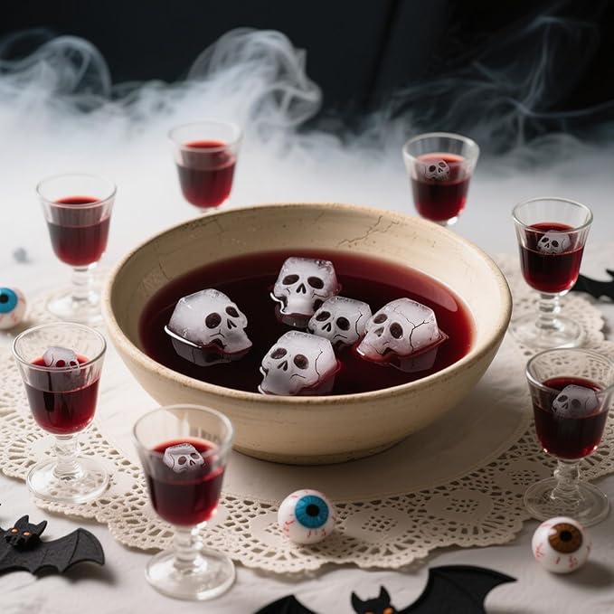 Halloween Skull Silicone Molds for Baking, 6 Cavities 3D Skull Baking Pan for Cake Chocolate, Skeleton Mold for Pizza Ice Wax Melt Jelly Resin (Coffee)