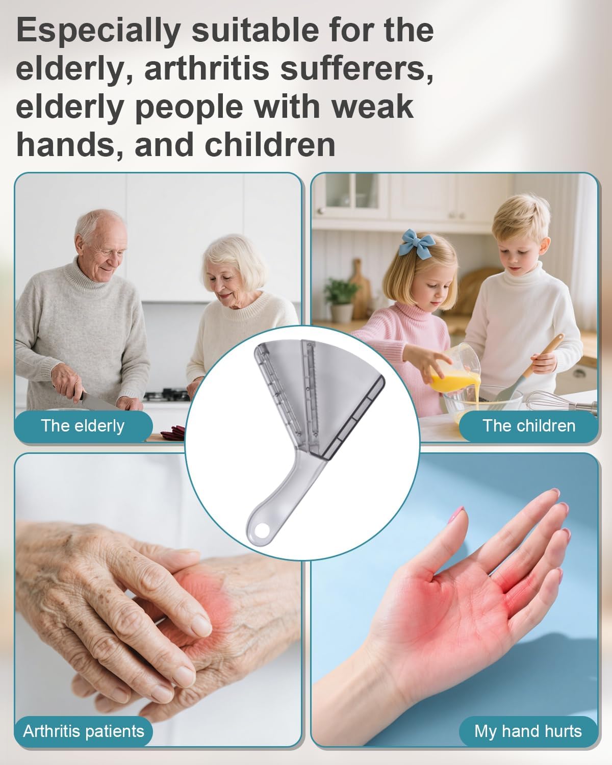 Jar Opener for Weak Hands, Multifunction Jar Opener Gripper, Bottle Openers for Seniors, Kitchen Gadgets, Non-Slip Jar Openers for Seniors, Arthritis, Lid Opener, Christmas Gifts for Elderly/Women/Men