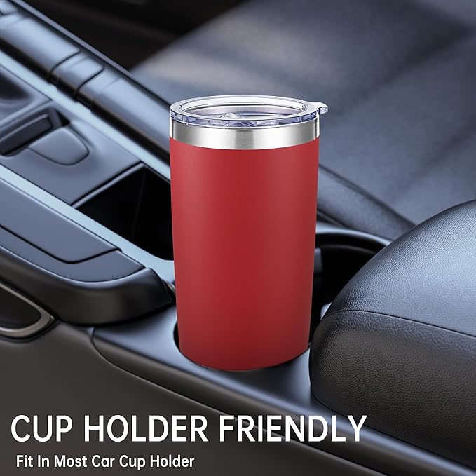 20 oz Tumblers Bulk Stainless Steel Tumbler with Lid Double Wall Vacuum Insulated Coffee Mug 20oz Powder Coated Cup for Hot and Cold Drinks, Mix Color, 12 pack