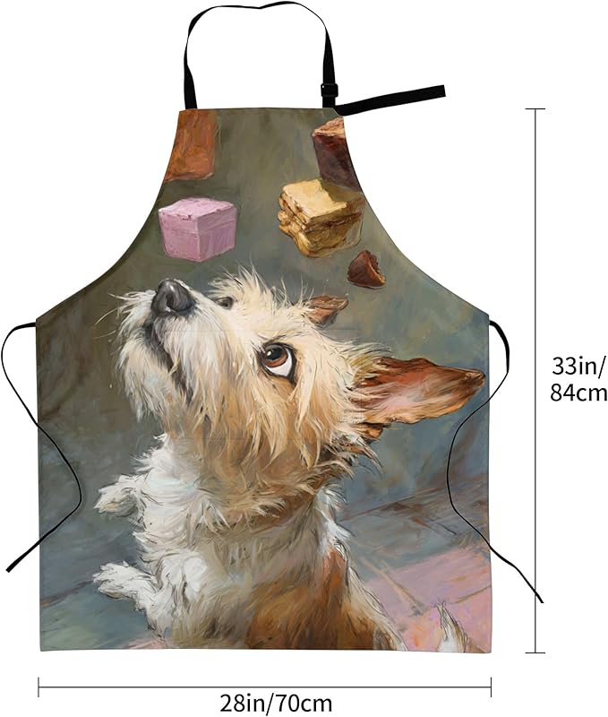 Funny Animal Apron with 2 Pockets Waterproof for Men Women Kitchen Garden Decor