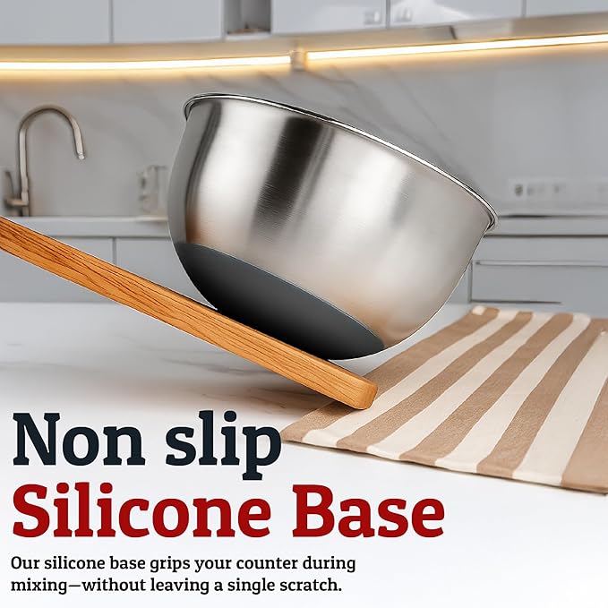 Priority Chef Stainless Steel Mixing Bowls with Lids Set, Metal Nesting Bowls with Airtight Lids, Graters, Non-Slip Base & Measurement Marks, Includes Utensil Set for Prep, Baking & Storage, Grey