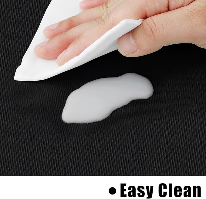 homing Rectangle Vinyl Tablecloth, Waterproof Spillproof Plastic Flannel Backed Table Cloth, Wipe Clean Table Cover for Dining, Buffet Parties and Camping (Black, 52" x 70")