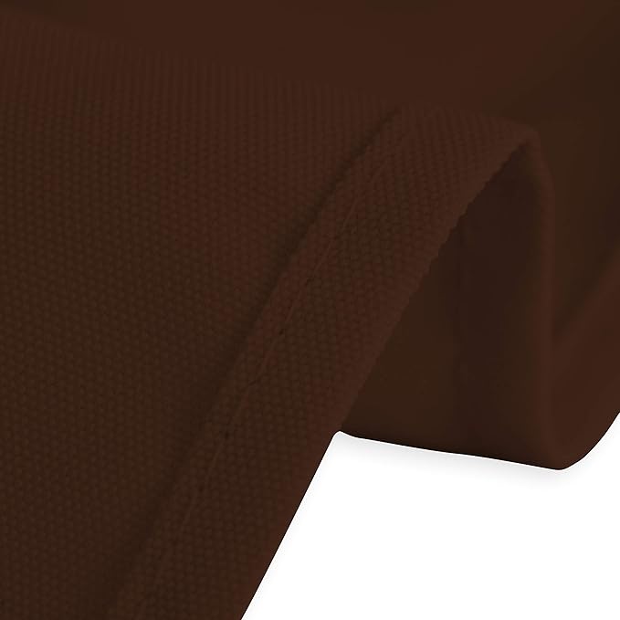 LinenTablecloth 70 x 120-Inch Rectangular Polyester Tablecloth Chocolate