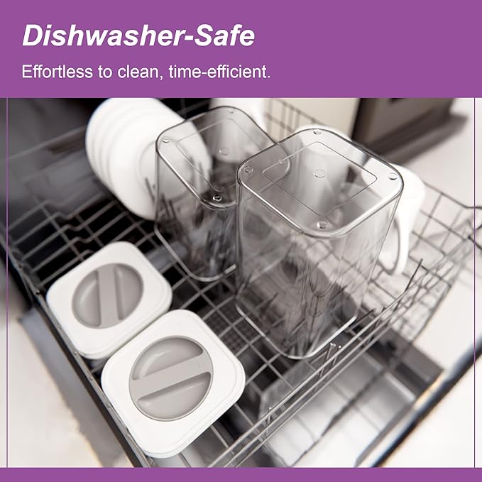 Amazing Abby - Carol - 112-Ounce Acrylic Canister (Set of 3), Plastic Airtight Food Container, Stackable for Pantry Storage, BPA-Free and Shatter-Proof, Perfect for Home and Commercial Use