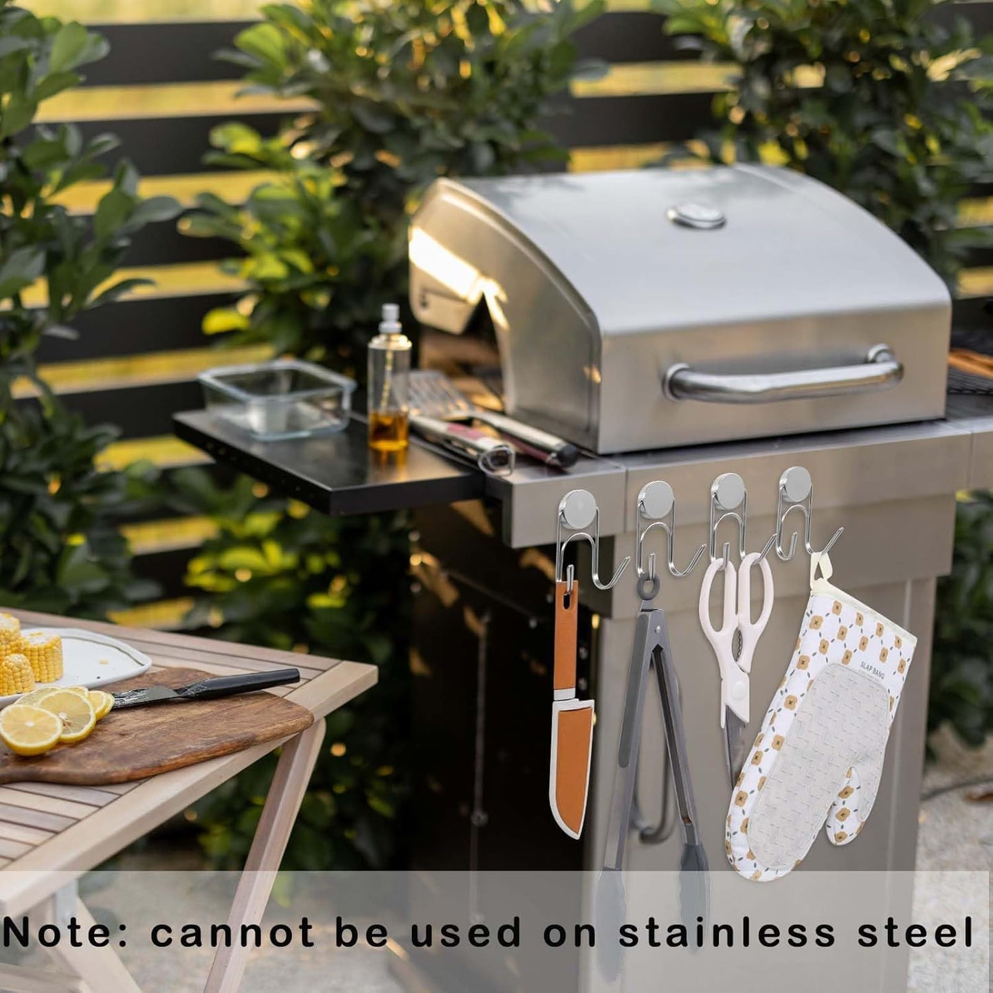 Magnetic Hooks Heavy Duty 304 Stainless Steel Hooks,Magnets Hanging Hooks for Refrigerator Grill Toolbox Cabins Outdoor,Cruise Essentials Camper Accessories,4pack(Silver,1.1in-2 40Lbs)