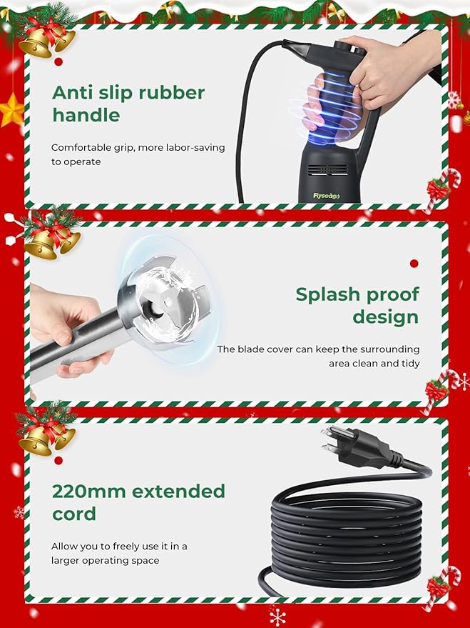 Commercial Immersion Blender Hand held Blenders Heavy Duty Variable Speed Mixer 4000-16000RPM with 20-Inch Removable Shaft 50-Gallon Capacity 500W Multifunction Pro Electric Stick Emulsifier