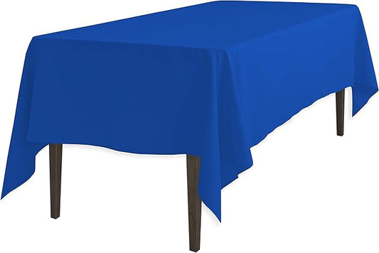 LinenTablecloth 60 x 102-Inch Rectangular Polyester Tablecloth Royal Blue