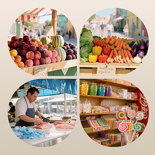 Bonvoisin Price Computing Scale 88lb/40kg Commercial Food Scale with Stainless Steel Platform & Keys, Dual LCD Display Backlight for Meat, Produce, Deli, Farmers Market, Retail（Not for Trade）