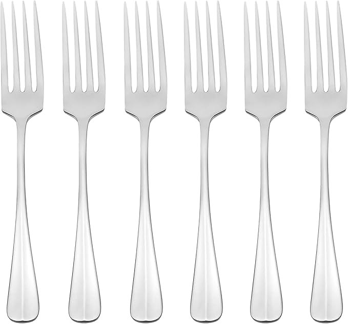 Oneida Savor Everyday Flatware Dinner Forks, Set of 6, 18/0 Stainless Steel, Silverware Set, Dishwasher Safe