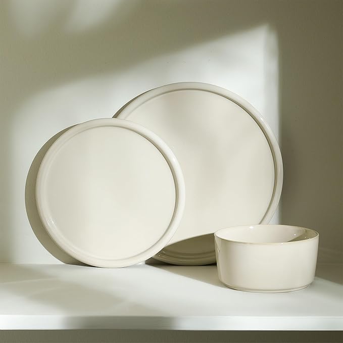 Stone Lain Eden 4-Piece Bowl Set Stoneware, Beige