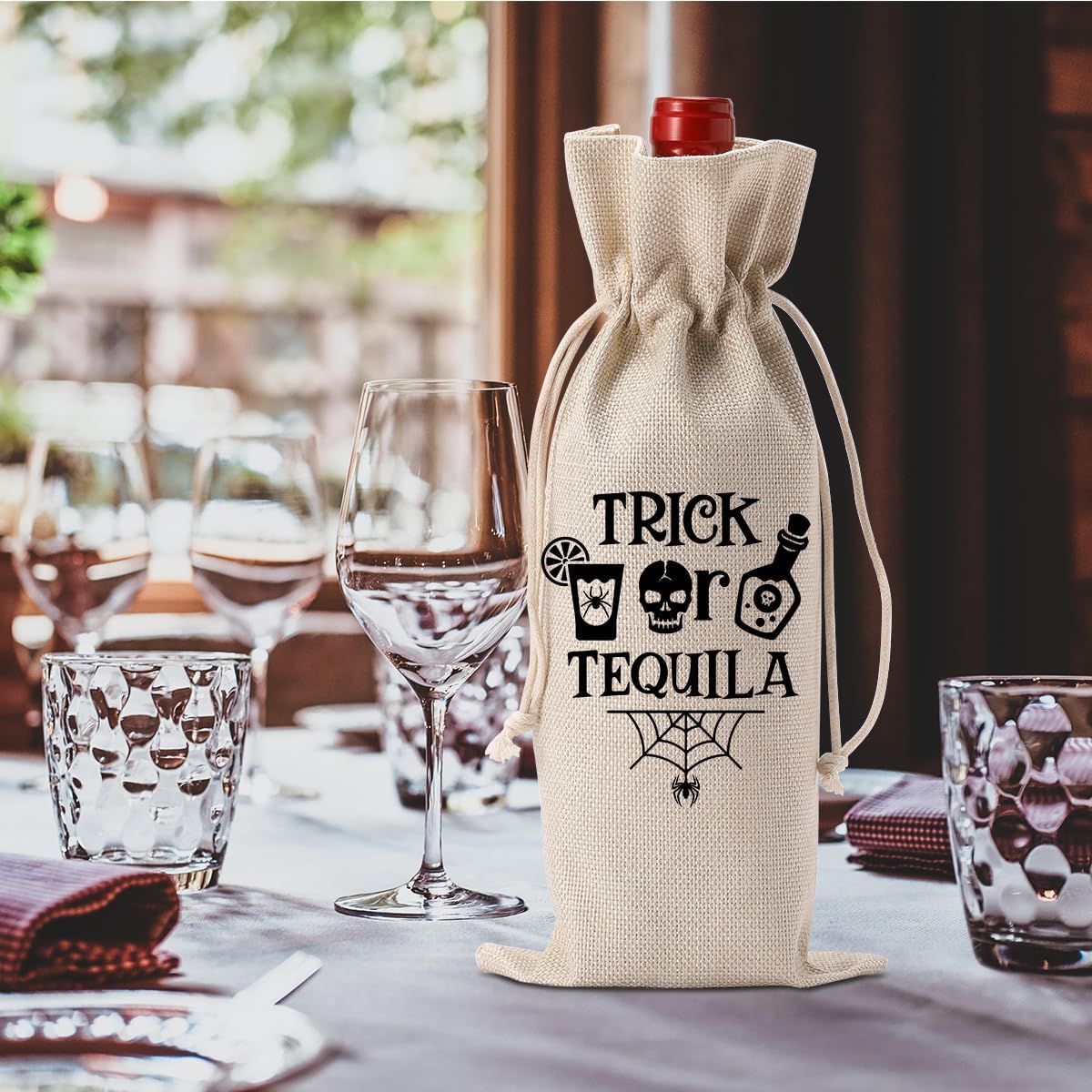 Tequila Wine Gift Bag - Halloween Witch Gifts & Party Supplies for Women, Men, Friends & Coworkers - Wine Tasting Party Supplies