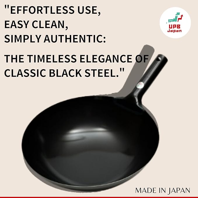 Kanda Iron Beijing Wok - Lightweight and Durable - Perfect for Authentic Japanese Cooking - 15.3 inch 39cm