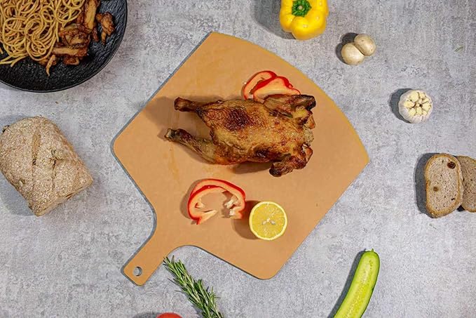 Pizza Board 20''X14''Pizza Cutting Board Pizza Serving Board For Kitchen Charcuterie Board Wood Fiber Natural