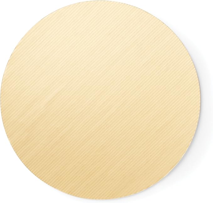 Fox Run 12-Piece Cardboard Scalloped Cake Circle Base, 12 x 12 x 0.25 inches, Gold