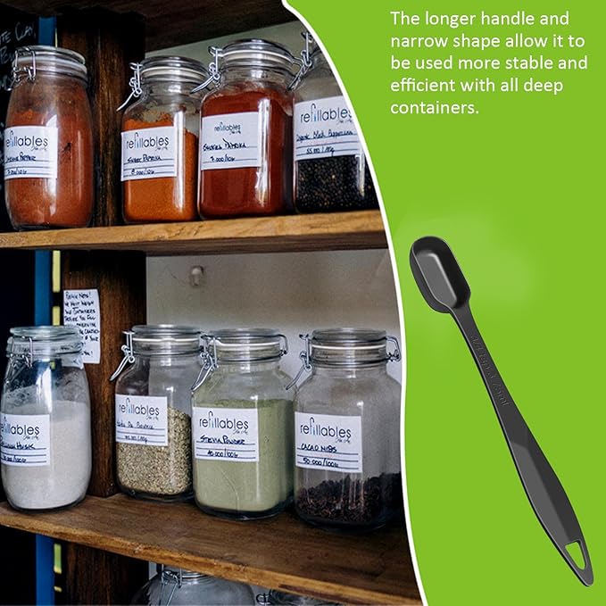 2 Pcs 3/4 Teaspoon(| 3.75 mL | 3/4 Tsp | 1/4 Tbsp | 3.75 cc | 1/8 oz) Stainless Steel Single Measuring Spoon, Long Handle Metal Measuring Spoon, Kitchen Gadgets for Cooking & Baking(Black)