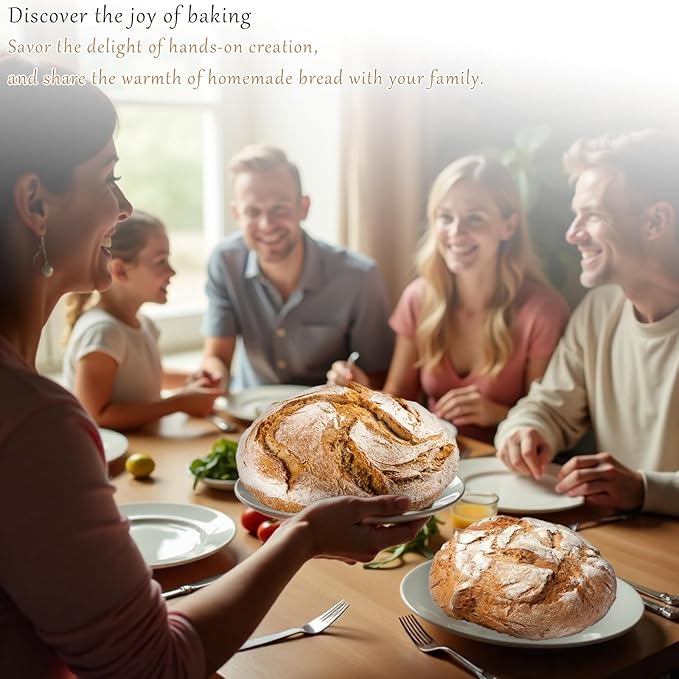 Natural Unbleached Banneton, Sourdough Bread Proofing Basket Kit, 6,8,9,10 Inch Basket with BreadMaking Baking Supplies Tools, Banneton Basket Gift Set - Primary Color