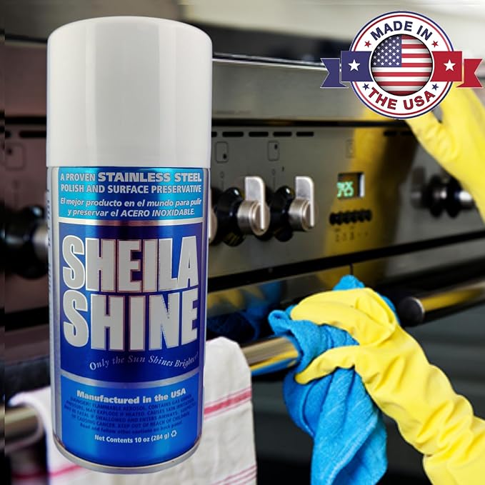 3 x 10oz Stainless Steel Cleaner and Polish - Removes Grease, Fingerprint & Watermark - Kitchen Appliances, Refrigerators, Sinks, Ovens & Grills - Streak Free Shine - Stainless Steel Cleaning Spray