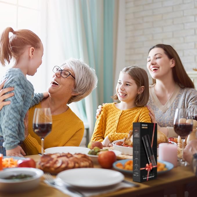 Electric Bottle Wine Opener Set, Automatic Electronic Corkscrew with Blue Led Indicator, Vacuum Stopper, Pourer, and Foil Cutter, Perfect for Home, Party and Wedding, Rechargeable