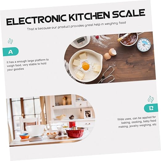 Uonlytech Multi-Function Digital Kitchen Scale Precision Rechargeable Baking Food Gram Scale with LCD Display for Cooking Food Jewelry Weighing