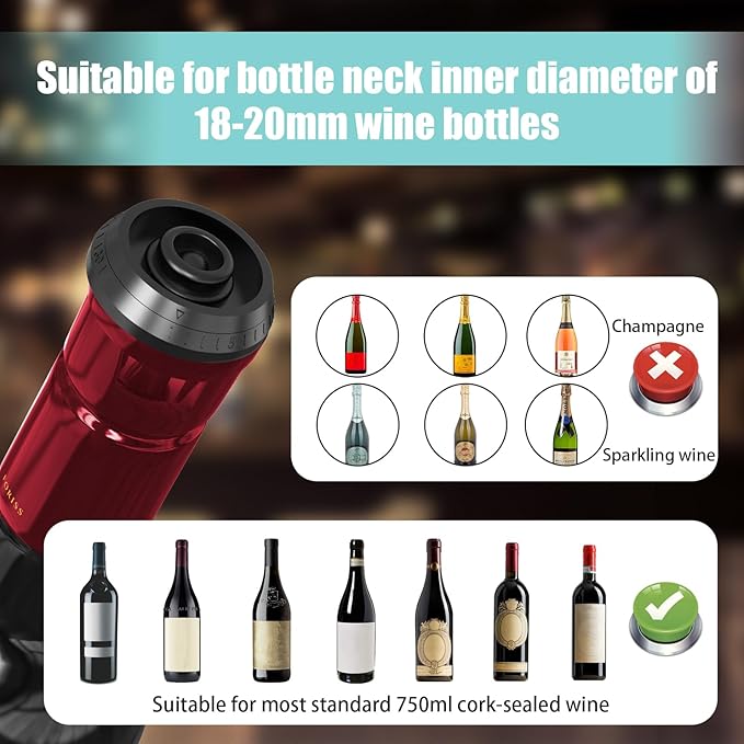 31 PCS Electric Vacuum Sealer, Sous Vide Bags, Portable Mini Vacuum Sealer with 20Pcs Reusable Food Saver Sealer Bags, 4 Sealing Clip, 2 Clips for Sous Vide Cooking, 2 vacuum wine stoppers