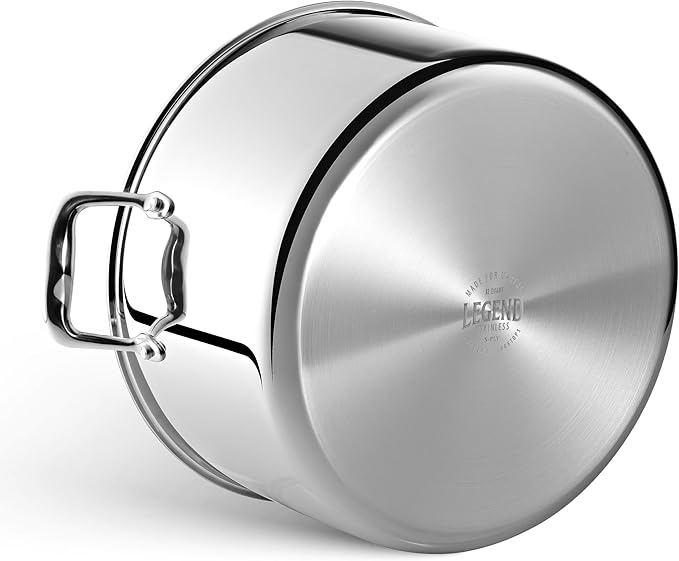 LEGEND COOKWARE Stainless Steel Cookware Set (12-Quart Stock Pot)