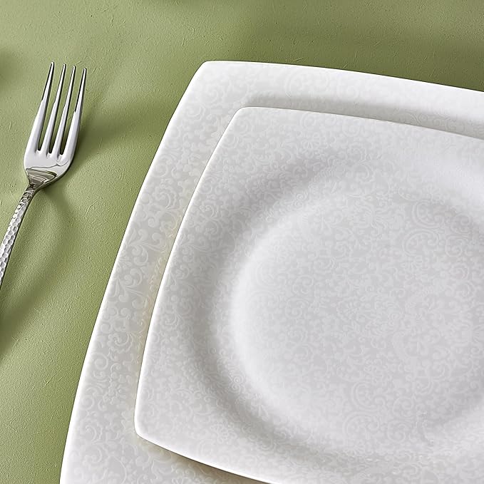 Karaca New Flava 24 Piece Porcelain Dinnerware Set for 6 People, Elegant Porcelain Dishware with Dinner, Pasta, Side Plates, Bowls, Kitchen Essentials Durable, Resistant, Ideal for Dinner Serving