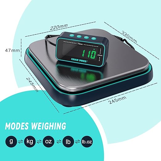 Digital Shipping Scale, 86 lbs/0.1oz Highly Accurate Postal Scale for Packages with Hold/Tare/Separate LCD Display，Stainless Steel Postage Scale，Package Scale for Small Business, Mail Scale