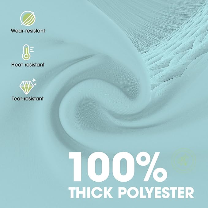 Pureegg Rectangle Table Cloth 60" x 84" – Durable Polyester Tablecloth Offers Reusable & Washable Protection, Ideal for Outdoor Party, Picnic, Wedding, Banquet and Birthday, Baby Blue