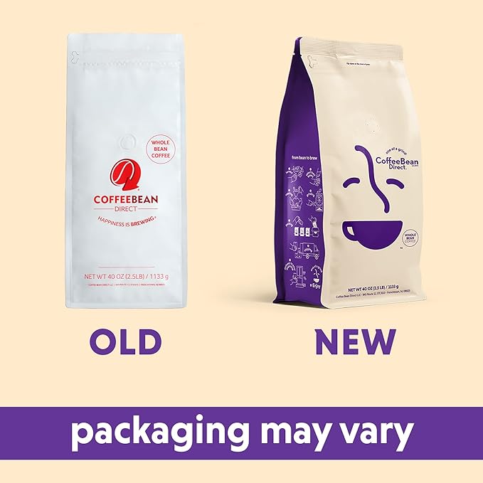 Coffee Bean Direct Medium Roast Espresso, Whole Bean Coffee, Medium Roast, 2.5 Pound Bag (Pack of 1)