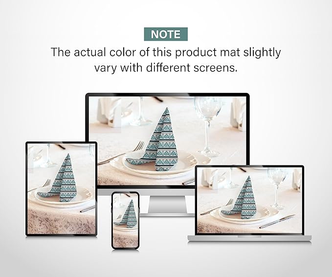 RUVANTI Cloth Napkins Set of 6 Cotton 100%, 18x18 Inches Napkins Cloth Washable, Soft, Absorbent. Cotton Napkins for Parties, Christmas, Thanksgiving, Weddings, Dinner Napkins Cloth - Kite