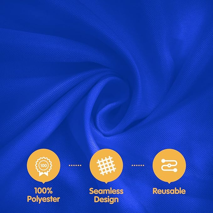 BRILLMAX 8 Pack Royal Blue Round Tablecloths 90 Inch - Circle Bulk Linen Polyester Fabric Washable Table Cloth Cover for Wedding Reception Banquet Birthday Party Buffet Restaurant