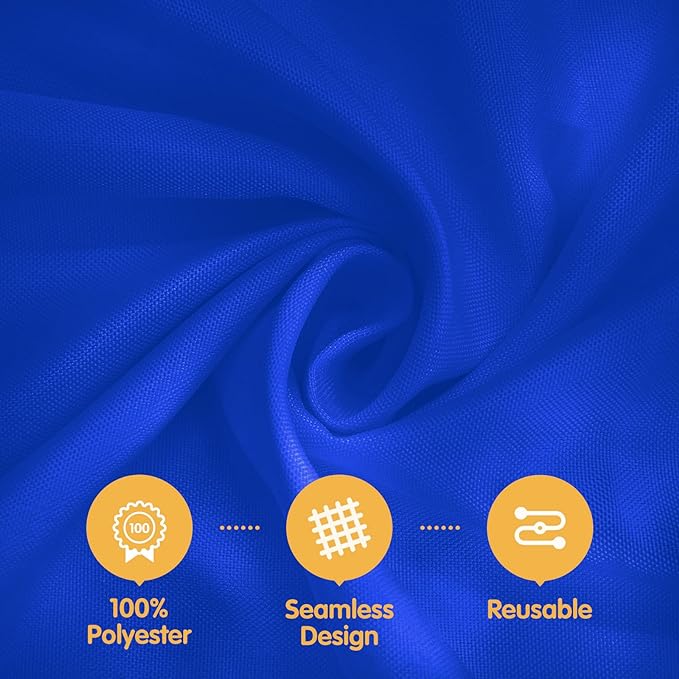 BRILLMAX 6 Pack Royal Blue Round Tablecloths 108 Inch - Circle Bulk Linen Polyester Fabric Washable Table Cloth Cover for Wedding Reception Banquet Birthday Party Buffet Restaurant