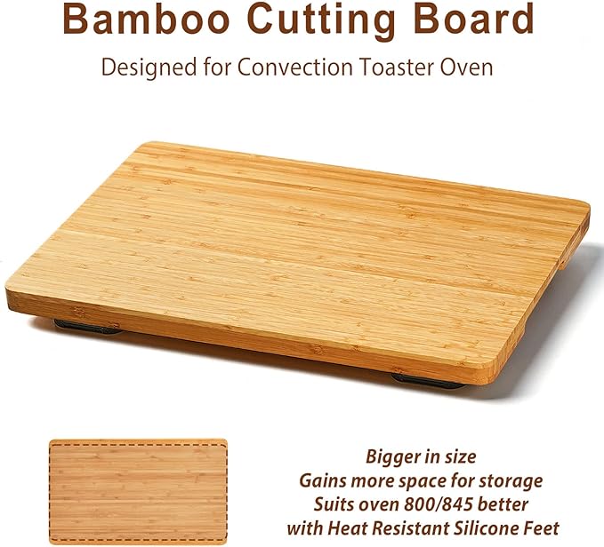 Cutting board Compatible with Breville BOV800XL/845BSS/860BSS Smart Oven Air Fryer, Accessories for Countertop Convection Oven, Heat Resistant Silicone Feet, Creates Storage Space, Protects Cabinets