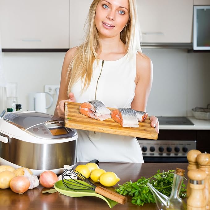 Hasense Spoon Rest for Stove Top, Large Ceramic Spoon Holder for Kitchen Counter, Cooking Utensil Rest for Spatula Ladle Spoon and Tong, Kitchen Spoon Rest for Home and Coffee Bar Accessories, Green