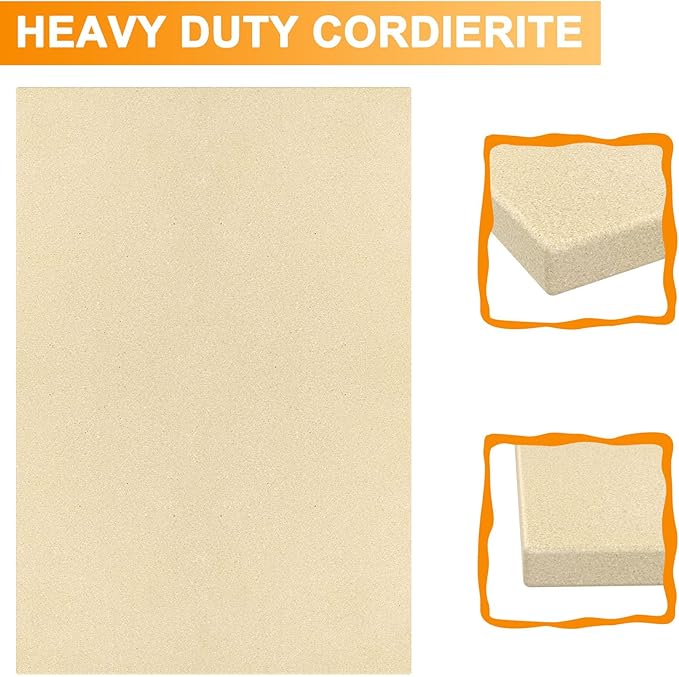 Extra Large Pizza Stone for Oven Baking, BBQ Grilling, 20" x 13.5" Rectangular Baking Stone Oven Bread Pan for Baking Bread, Universal High Temperature Cordierite BBQ Cooking Stone for Pellet Grill